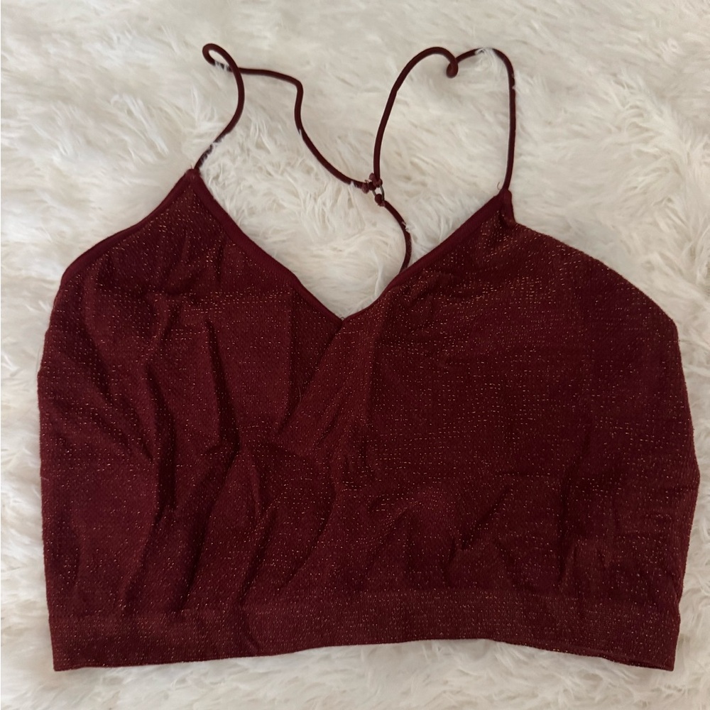 Target Sparkle Burgundy Bralette